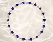 Royal Blue Sapphire Diamond Necklace